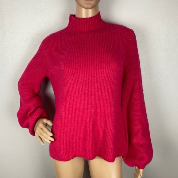 NEW RACHEL RACHEL ROY PINK MOCK NECK SWEATER - Picture 2 of 7